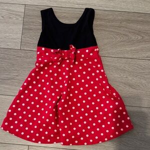 Polka Dot Kids Dress - Black and Red
